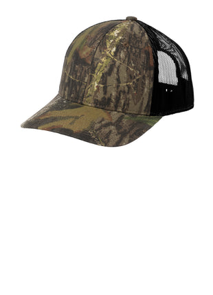 Russell Outdoors™ Camo Snapback Trucker Cap RU900 - Mossy Oak New Break Up/ Deep Black | Russell Outdoors