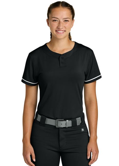 Richardson Women's Select 2-Button Softball Jersey RW7220 - Black | Richardson