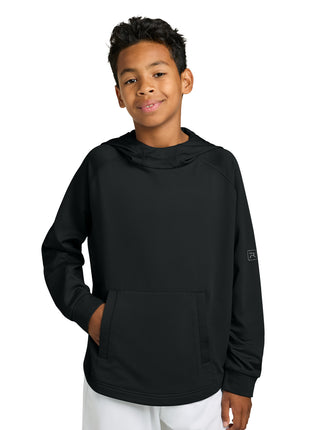 Richardson Youth Charge Performance Fleece Long Sleeve Hoodie RY7200LSH - Black | Richardson
