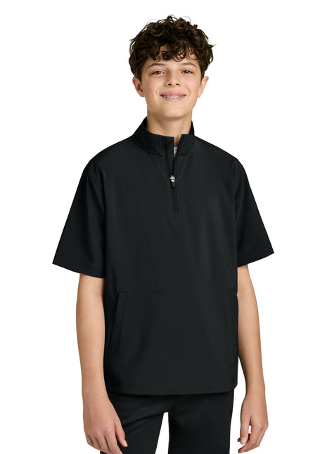 Richardson Youth Barrage Wind Shirt RY7400SSQ - Black | Richardson