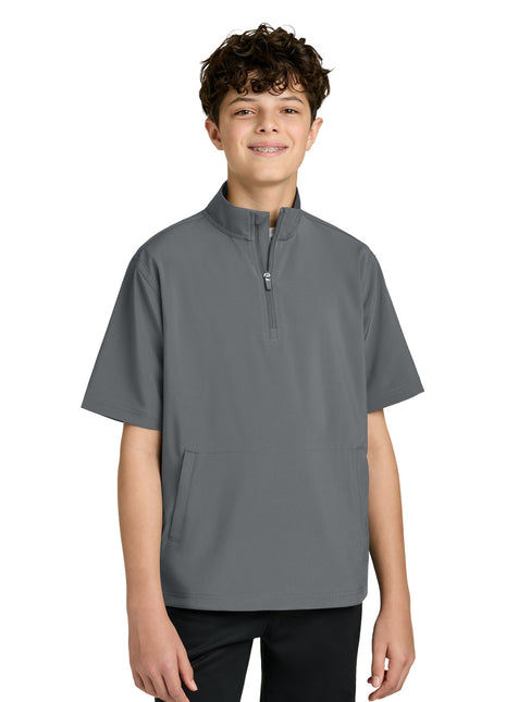 Richardson Youth Barrage Wind Shirt RY7400SSQ - Charcoal | Richardson
