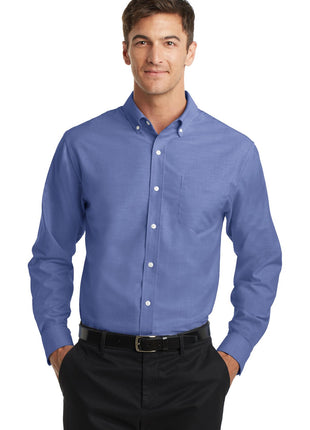 Port Authority® SuperPro™ Oxford Shirt. S658 - Navy | Port Authority