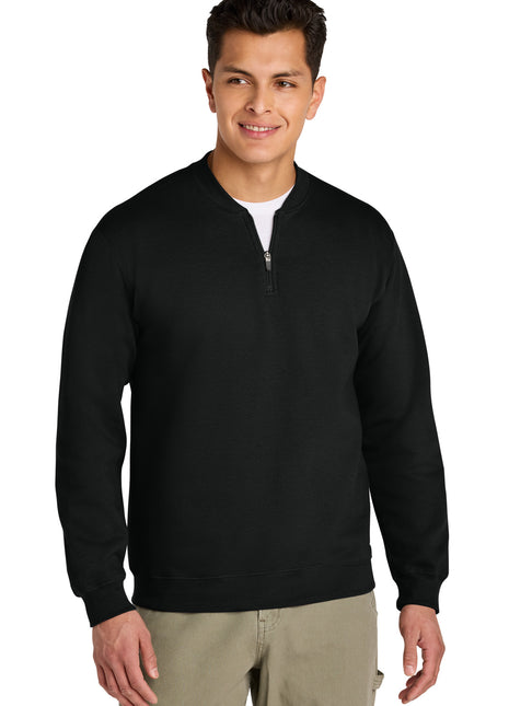 Gildan® Softstyle® Midweight Fleece 1/4-Zip SF008 - Black | Gildan