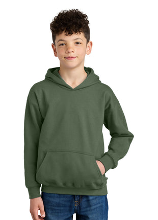 Gildan® Youth Softstyle® Midweight Fleece Hoodie SF500B - Military Green | Gildan