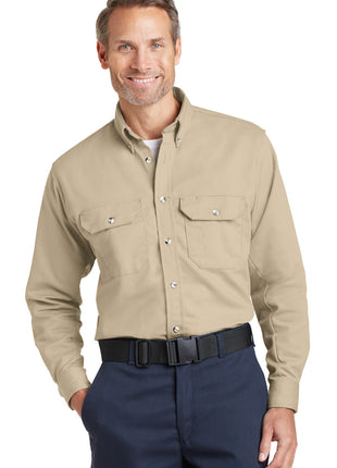 Bulwark® EXCEL FR® ComforTouch® Dress Uniform Shirt. SLU2 - Khaki | Bulwark