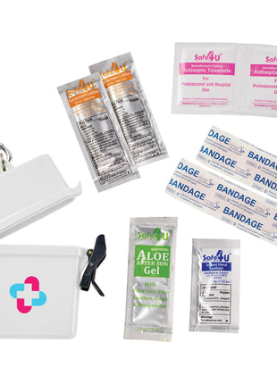 Trek 8-Piece Waterproof First Aid Kit - White | PromoEO