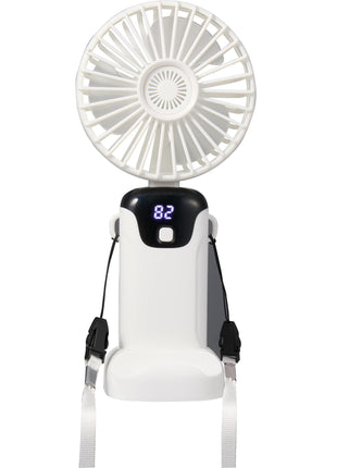 Rechargeable 100% RABS Personal LED Fan - White | PromoEO