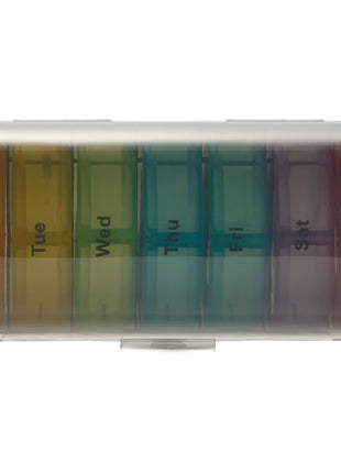 7 Day Recycled Travel Pill Organizer - Black | PromoEO