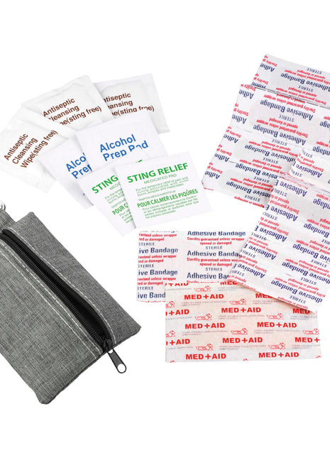 Zippered 20-Piece First Aid Pouch