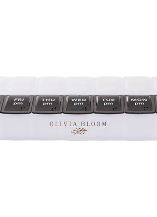 Recycled AM/PM Pill Case - Black and Clear | PromoEO