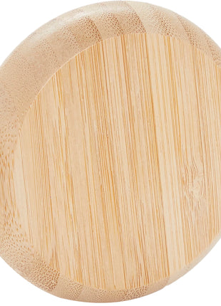 FSC® 100% Bamboo Compact Mirror/Brush - Natural | PromoEO