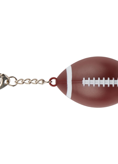 Football SPF15 Lip Balm with Keychain - Brown | PromoEO