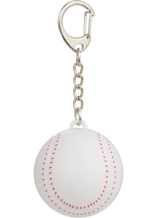 Baseball SPF15 Lip Balm Keychain - White w | PromoEO