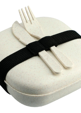 Wheat Straw Food Storage with Utensils
