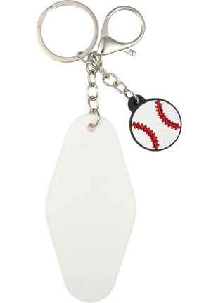 Baseball Motel Keychain