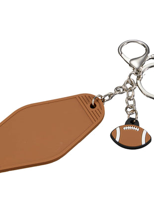 Football Motel Keychain - Brown | PromoEO