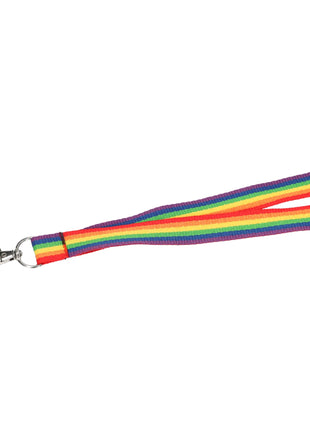 Recycled Polyester Rainbow Lanyard - Rainbow | PromoEO