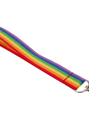 Recycled Rainbow Wrist Lanyard - Rainbow | PromoEO