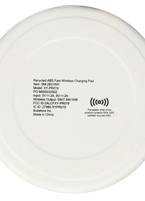 Recycled ABS Fast Wireless Charging Pad