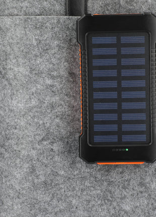 Helio 5000 mAh Solar Power Bank - Black | PromoEO