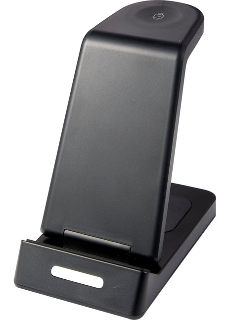 TriCharged 3-in-1 15W Wireless Charging Stand - Black | PromoEO