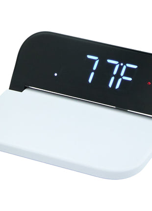 Digital Power Clock 15W Wireless Charger - White | PromoEO