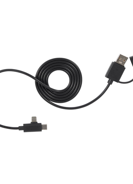 5-in-1 Recycled Long Charging Cable - Black | PromoEO