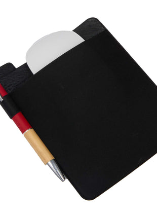 Grab & Go Mouse Carrying Pouch with Adhesive - Black | PromoEO