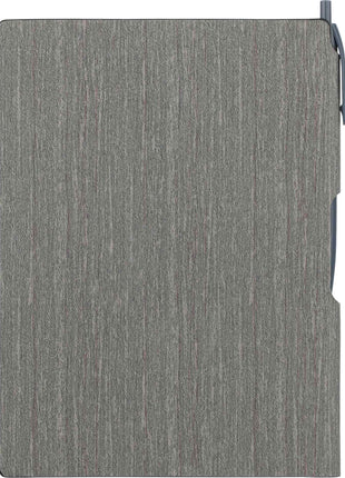 FSC® Mix 6" x 8.5" Bari Notebook with Pen - Gray | PromoEO