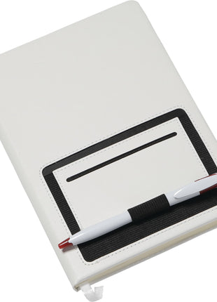 FSC® Mix 6" x 8" Moda Notebook - White | PromoEO