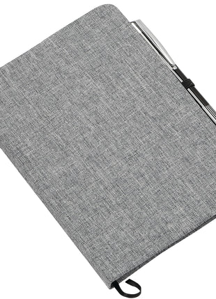 FSC® Mix 5" x 7" Heathered Bound Notebook - Gray | PromoEO