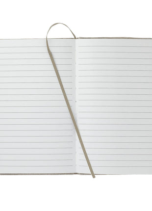 FSC® Mix 5" x 7" Recycled Cotton Bound Notebook - Natural | PromoEO