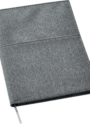 FSC® Mix 5" x 7" Canvas Pocket Refillable Notebook - Black | PromoEO