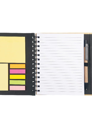 FSC® Mix 6.5" x 7" Lock-it Spiral Notebook - Black | PromoEO