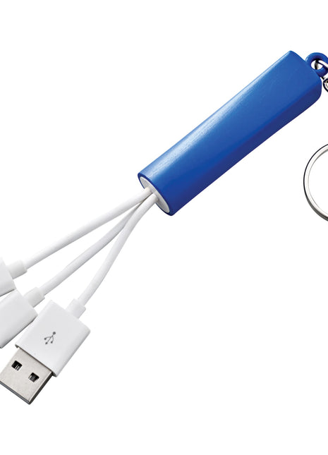 Route Light Up Logo 3-in-1 Cable - Royal | PromoEO