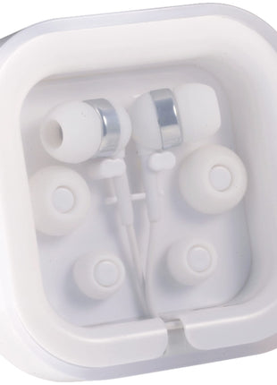 Color Pop Earbuds - White | PromoEO