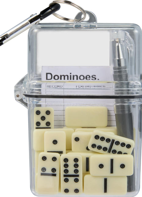 On-The-Go Dominoes Set - Clear | PromoEO
