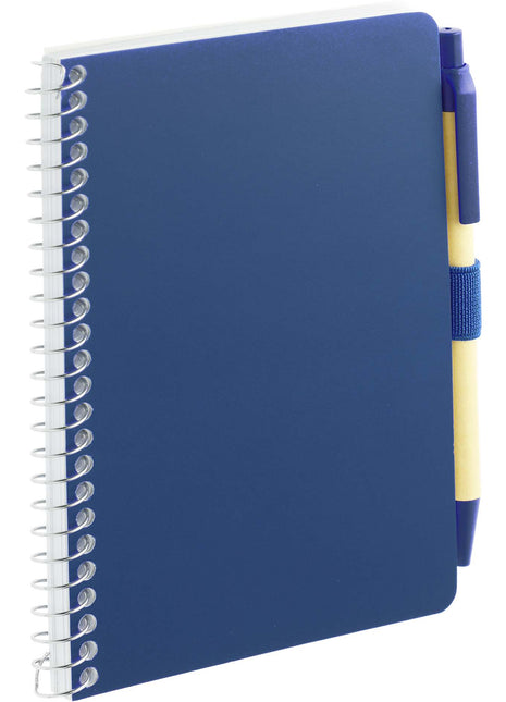 FSC® Mix 4" x 6" Pocket Spiral Notebook with Pen - Blue | PromoEO