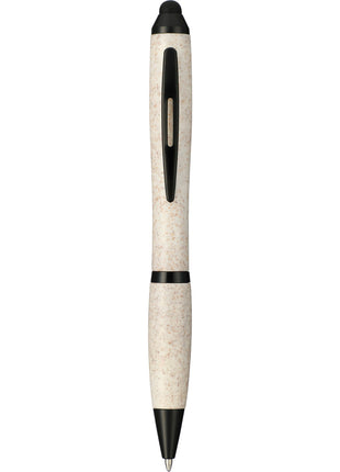 Nash Wheat Straw Ballpoint Stylus Pen - Beige | PromoEO