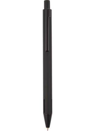 Halo Soft Touch Recycled Aluminum Gel Pen - Black | PromoEO
