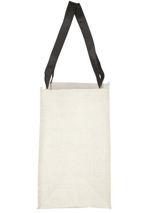 Pluto Recycled Non-Woven Small Grocery Tote - Black | PromoEO
