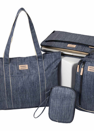 The Goods Navy Heather Carry All Tote - Heather Navy | The Goods