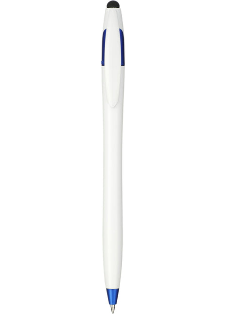 Cougar Gel Stylus Pen - White w Black Trim | Bullet