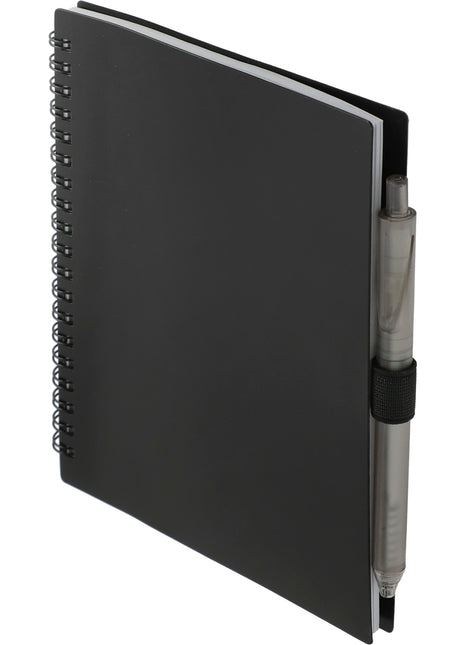 FSC® Recycled 5.5â x 7â Spiral Notebook w/ RPET Pe