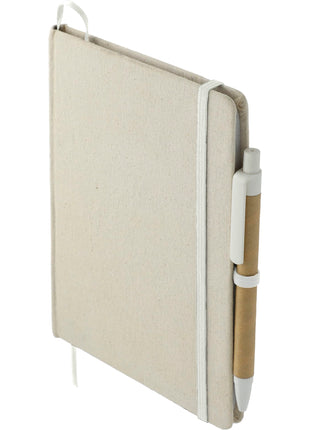 5" x 7" Organic Cotton Bound Notebook w/Pen