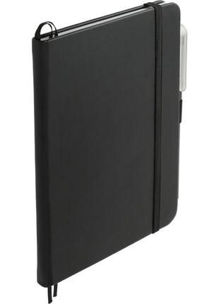 5" x 7" Recycled Bulleting Bound Notebook w Pen - Black | Bullet