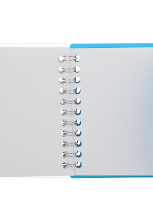 FSC® Recycled 3.4â x 4.5â Post Spiral Notebook - Translucent Blue | Bullet