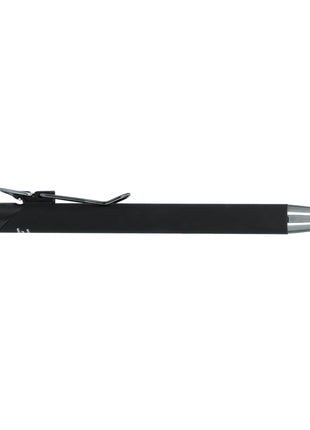 Metallic Recycled Aluminum Soft Touch Gel Pen - Black | PromoEO