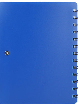 5" x 7" Recycled Dual Pocket Spiral Notebook w Pen
