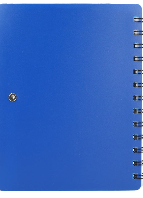 5" x 7" Recycled Dual Pocket Spiral Notebook w Pen